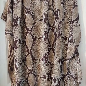 Blouse Sheer Snakeskin Print